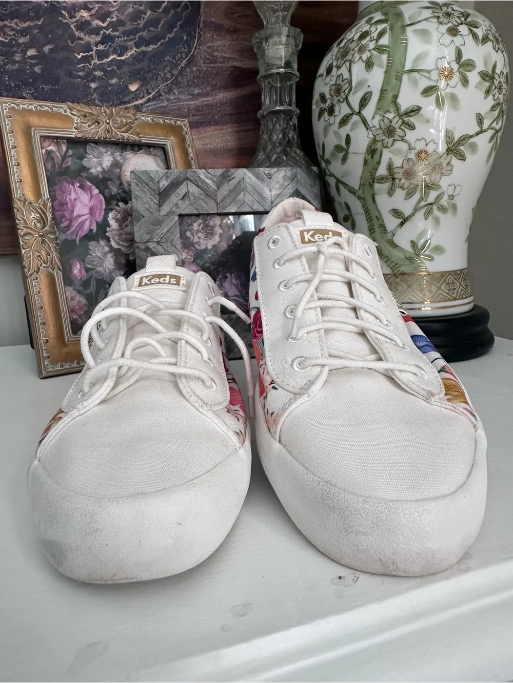 Keds Rifle Paper Co Floral Canvas Sneakers Sz 8.5